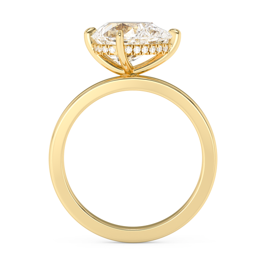 Emerald Solitaire Lab Grown Diamond Engagement Ring