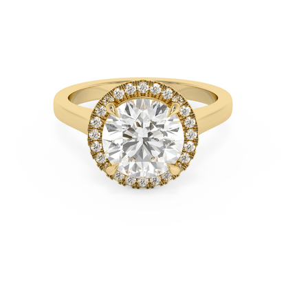Emerald Solitaire Lab Grown Diamond Engagement Ring