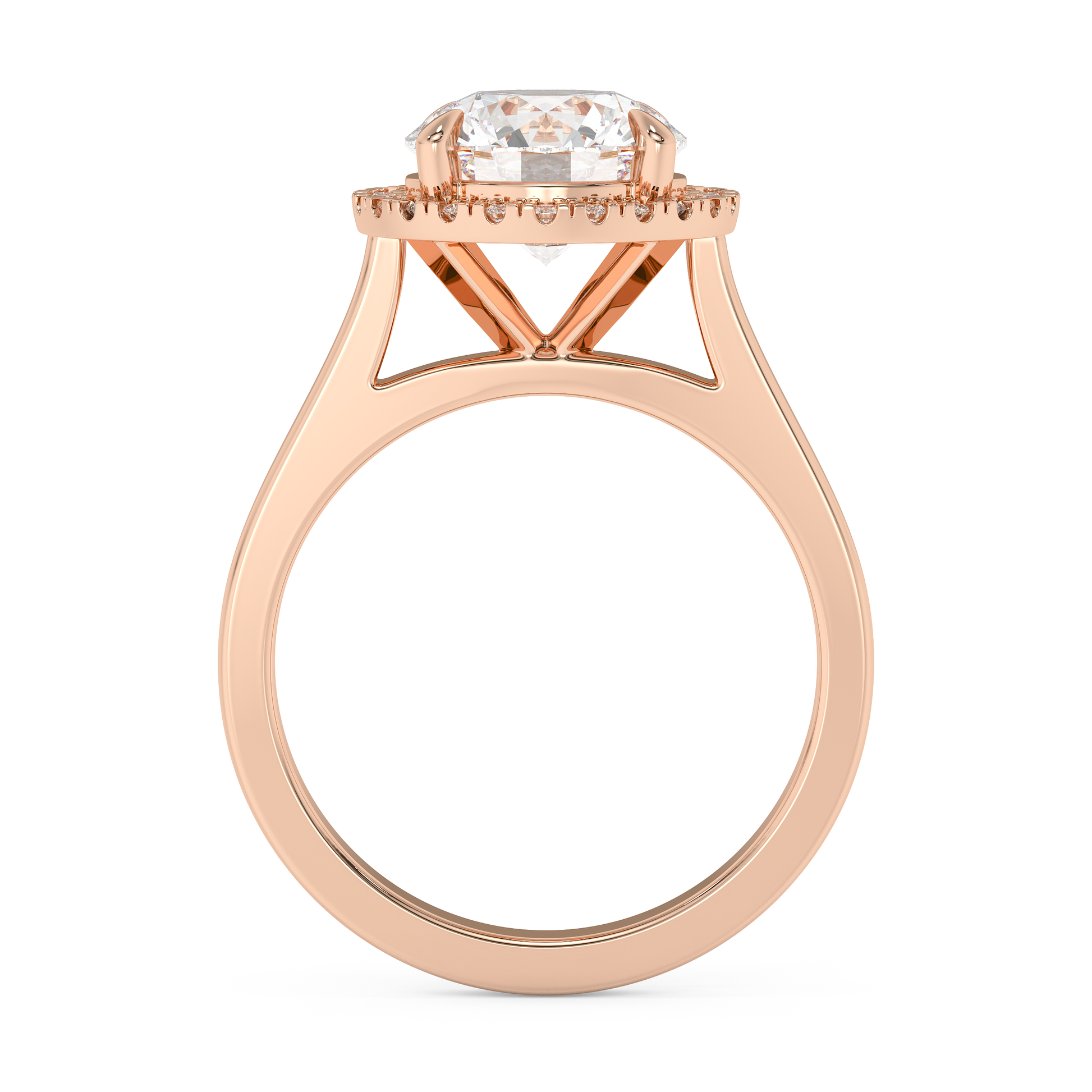 Emerald Solitaire Lab Grown Diamond Engagement Ring