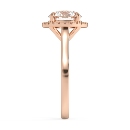 Emerald Solitaire Lab Grown Diamond Engagement Ring
