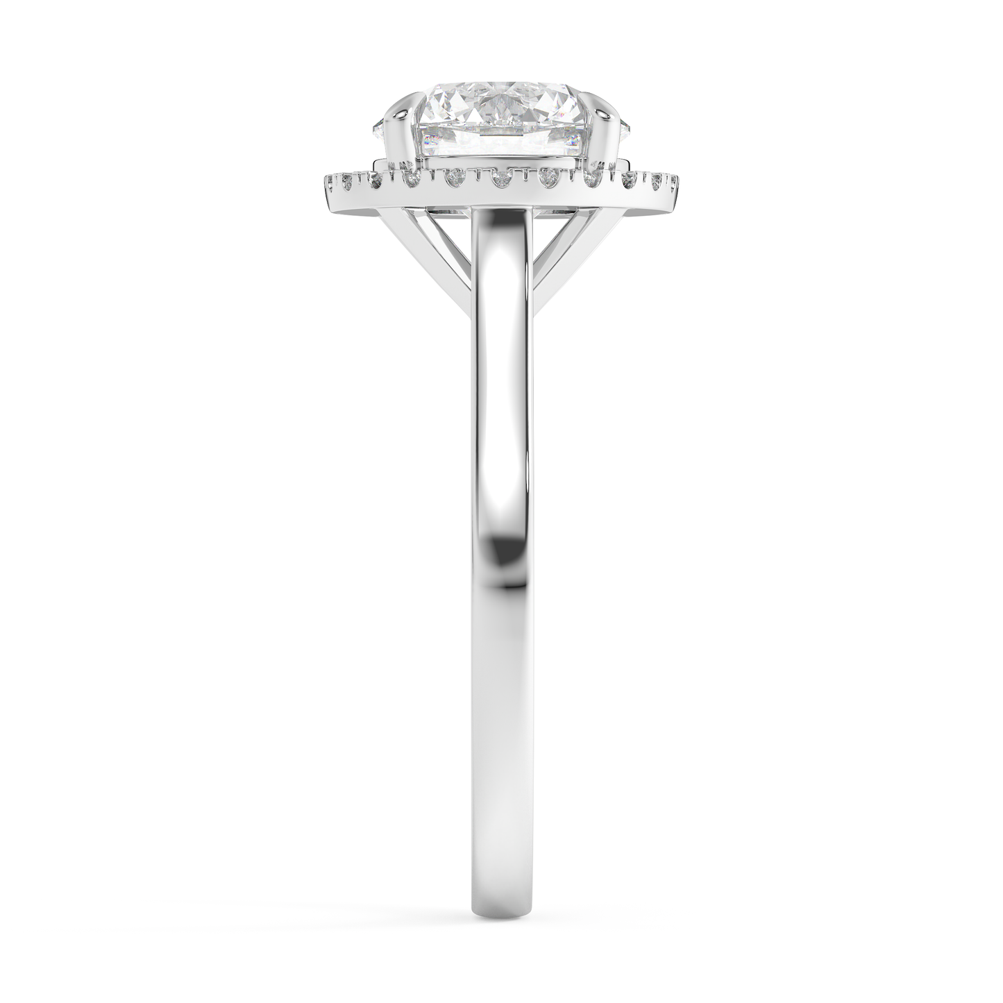 Emerald Solitaire Lab Grown Diamond Engagement Ring
