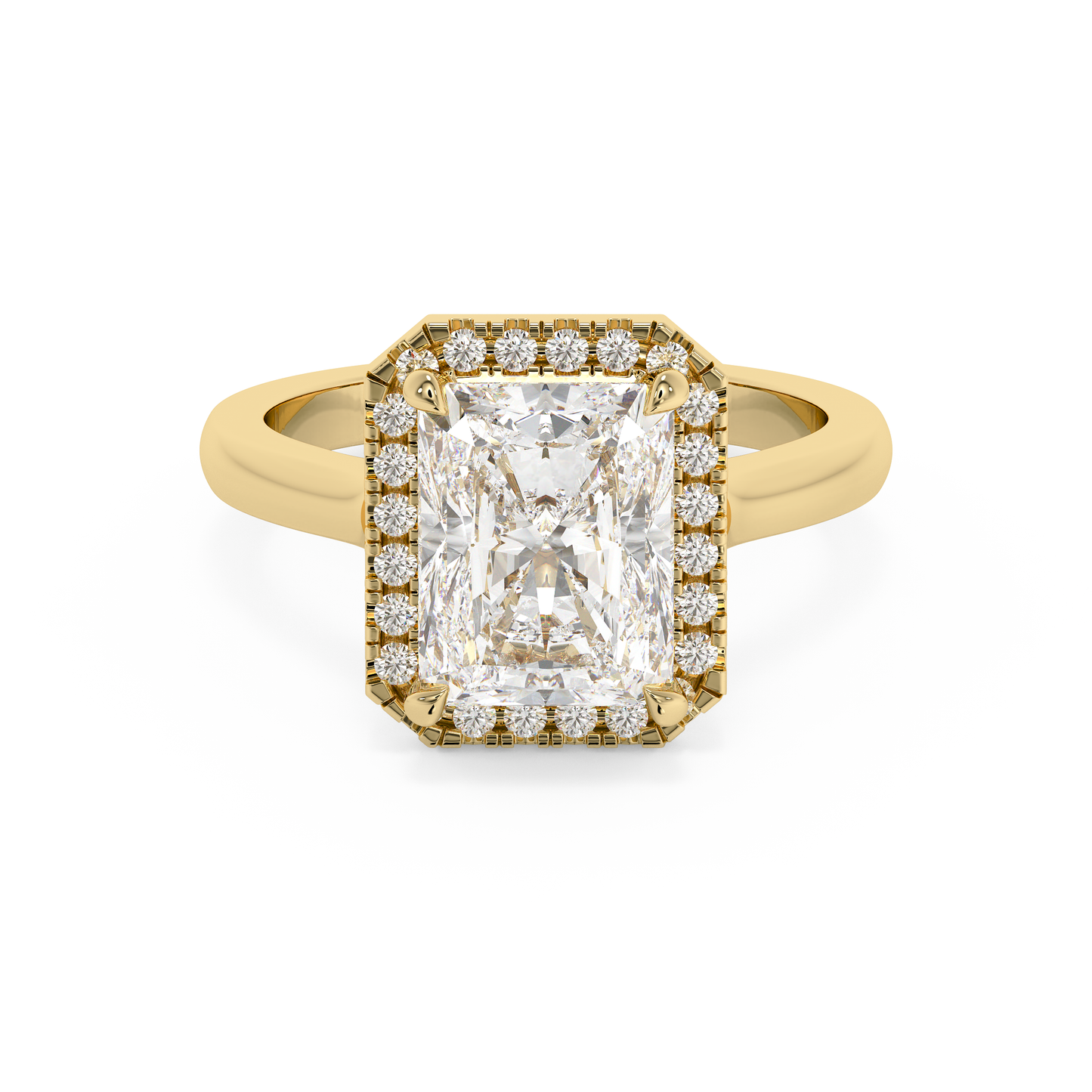 Emerald Solitaire Lab Grown Diamond Engagement Ring
