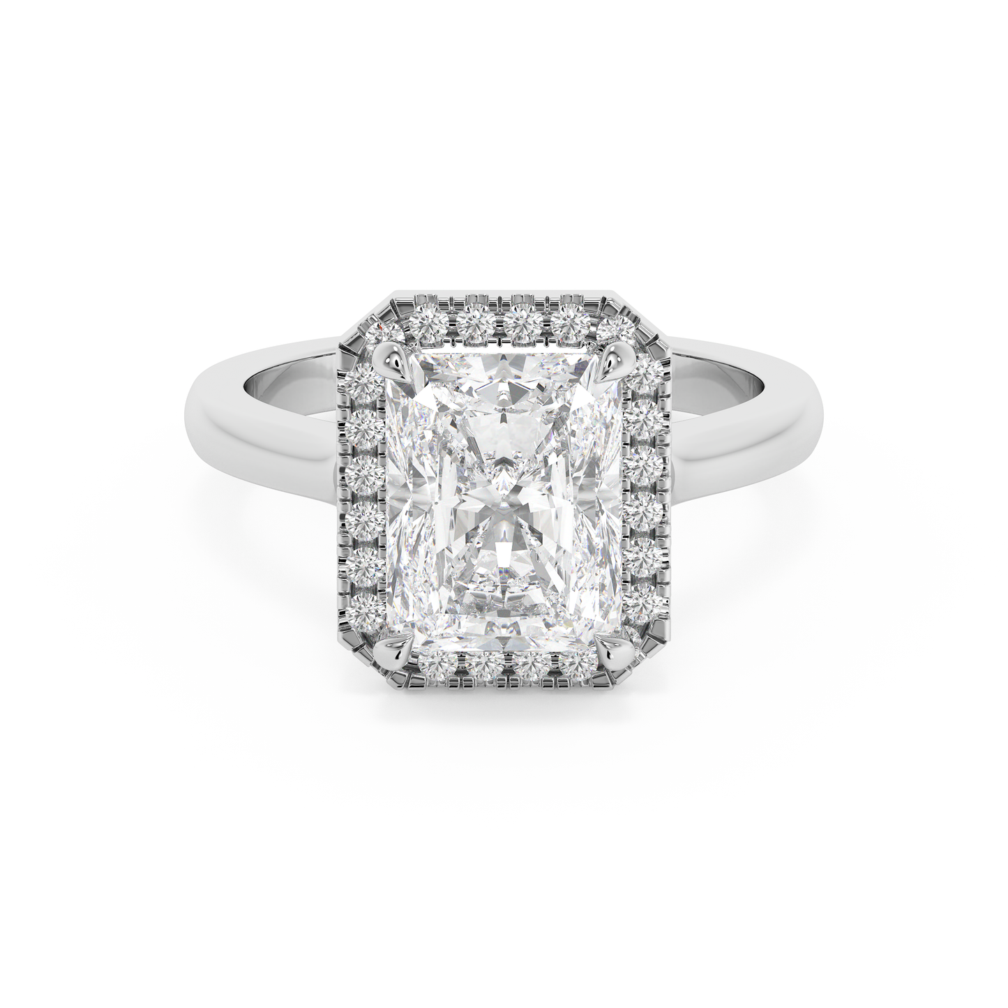 Emerald Solitaire Lab Grown Diamond Engagement Ring