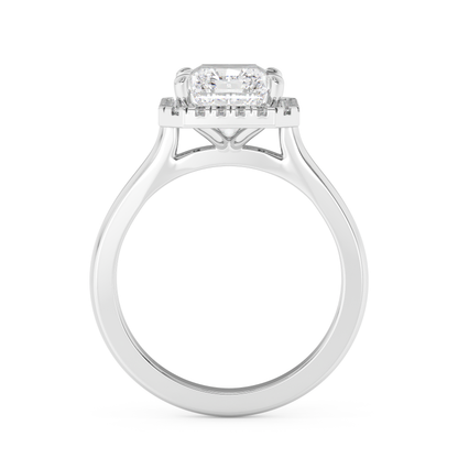 Emerald Solitaire Lab Grown Diamond Engagement Ring