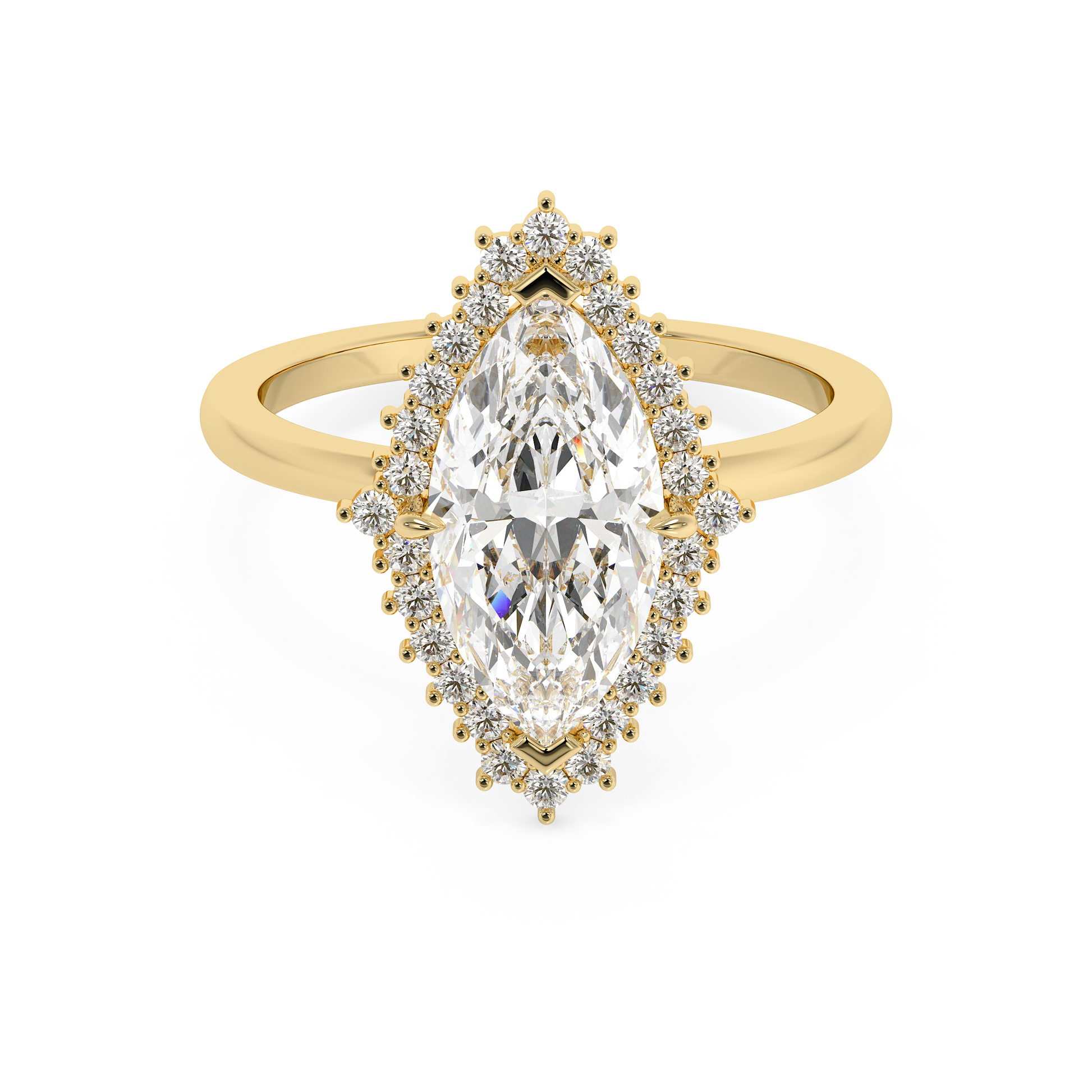 Emerald Solitaire Lab Grown Diamond Engagement Ring