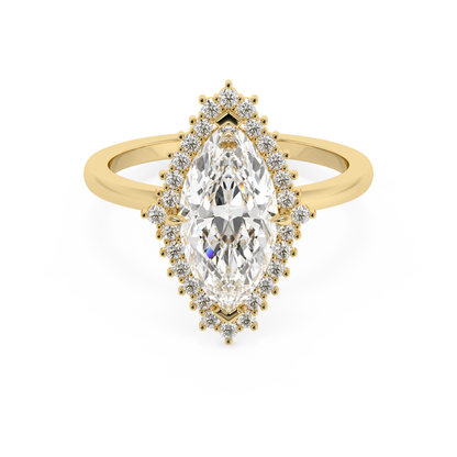Emerald Solitaire Lab Grown Diamond Engagement Ring