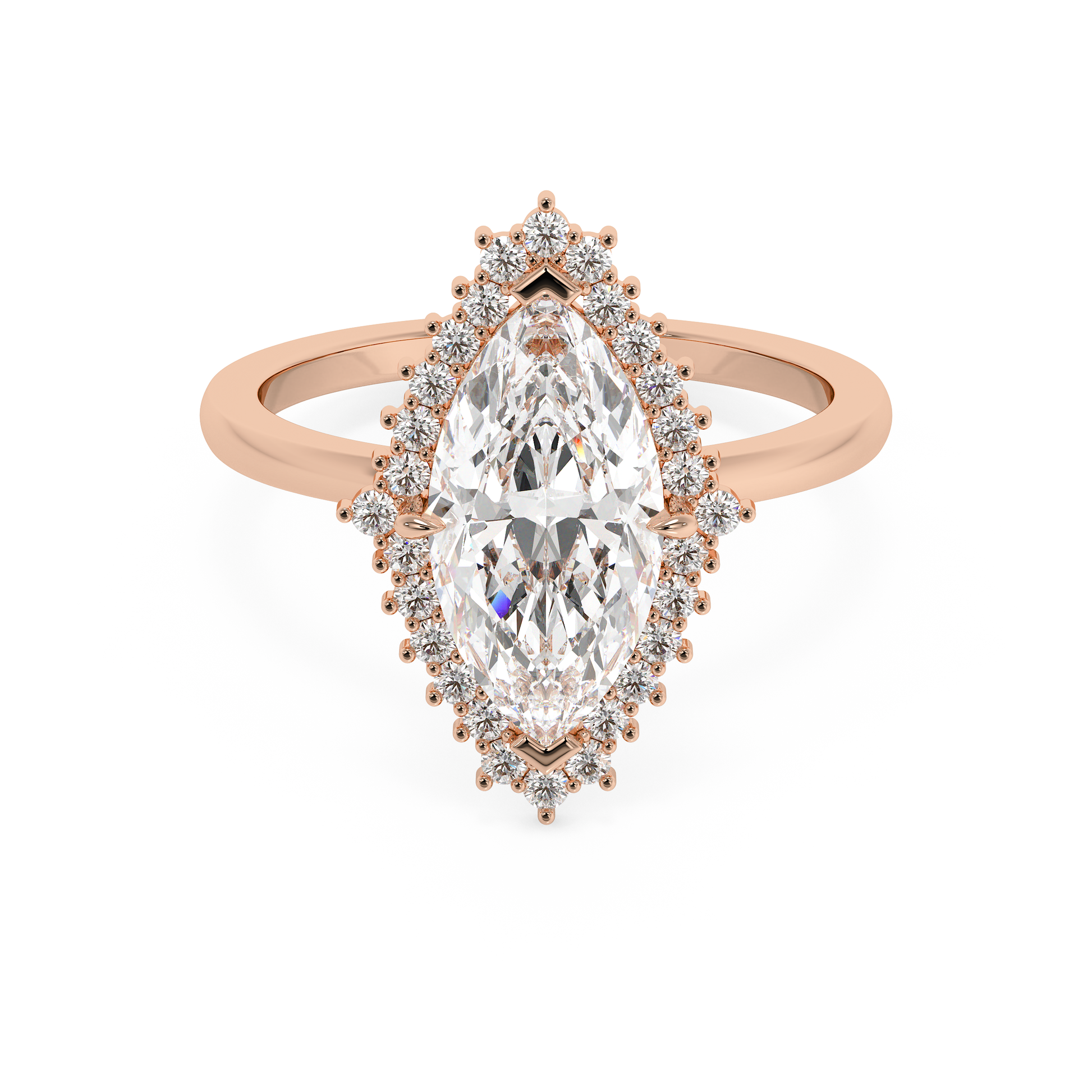 Emerald Solitaire Lab Grown Diamond Engagement Ring