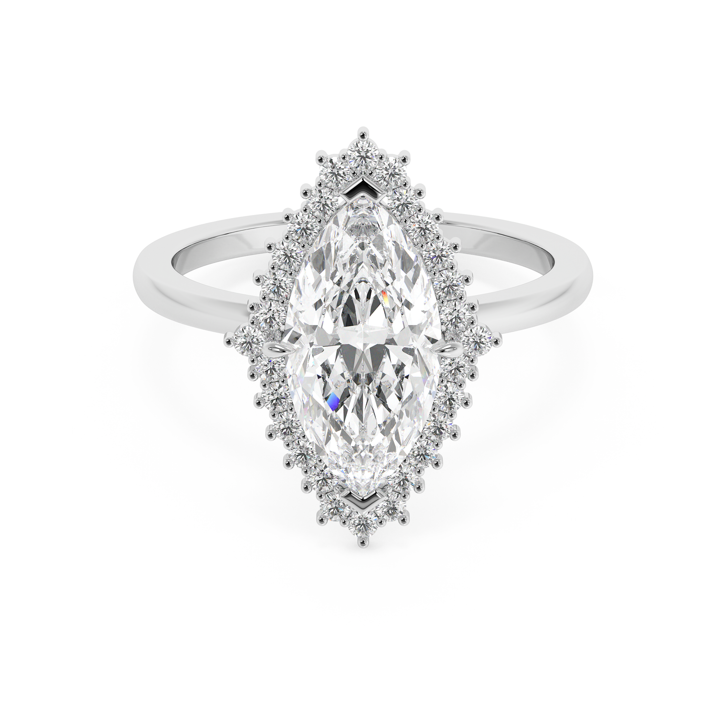 Emerald Solitaire Lab Grown Diamond Engagement Ring