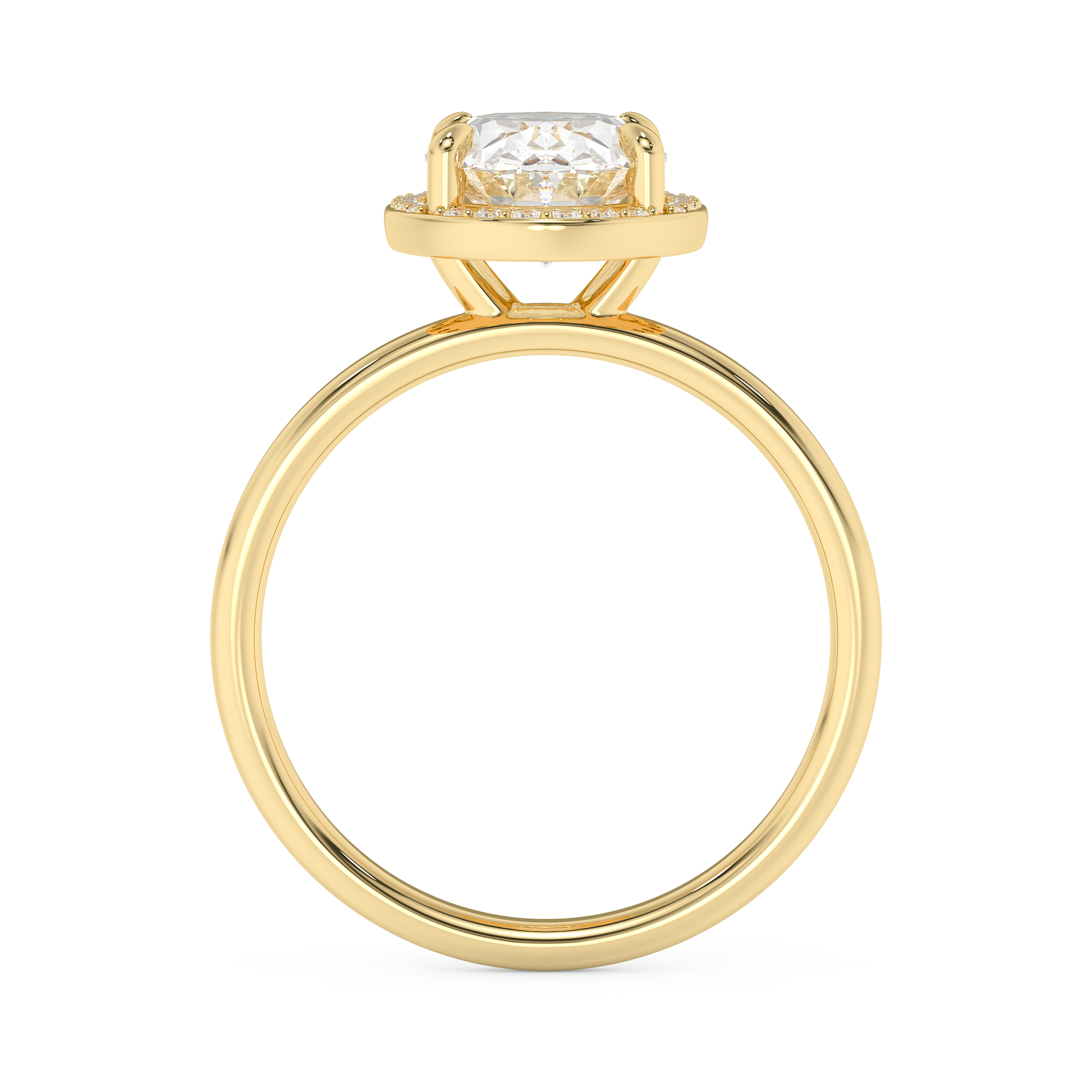 Emerald Solitaire Lab Grown Diamond Engagement Ring