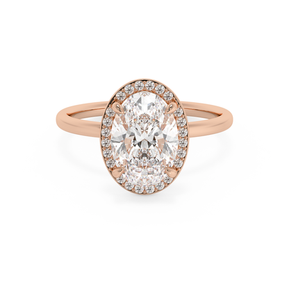 Emerald Solitaire Lab Grown Diamond Engagement Ring