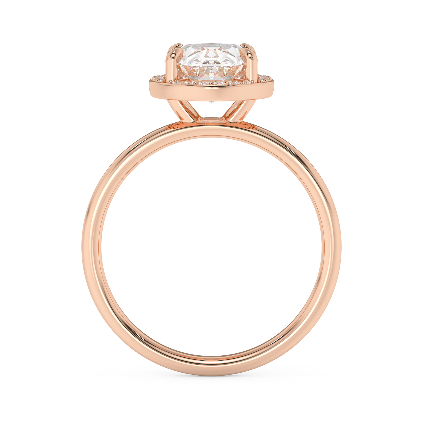 Emerald Solitaire Lab Grown Diamond Engagement Ring