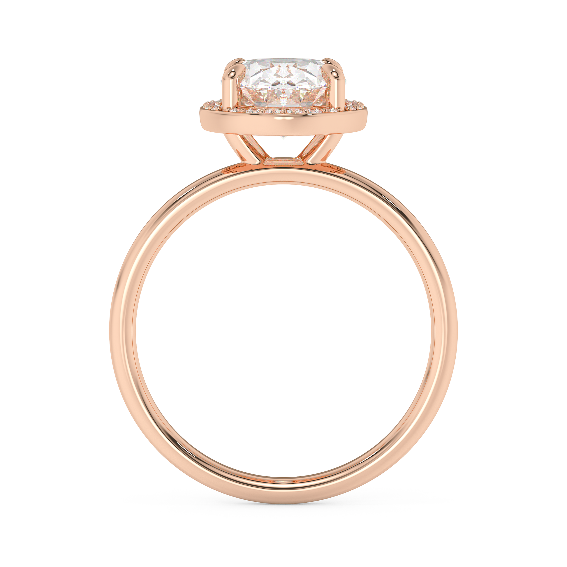 Emerald Solitaire Lab Grown Diamond Engagement Ring