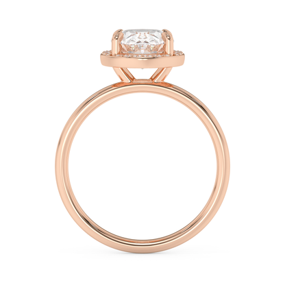 Emerald Solitaire Lab Grown Diamond Engagement Ring