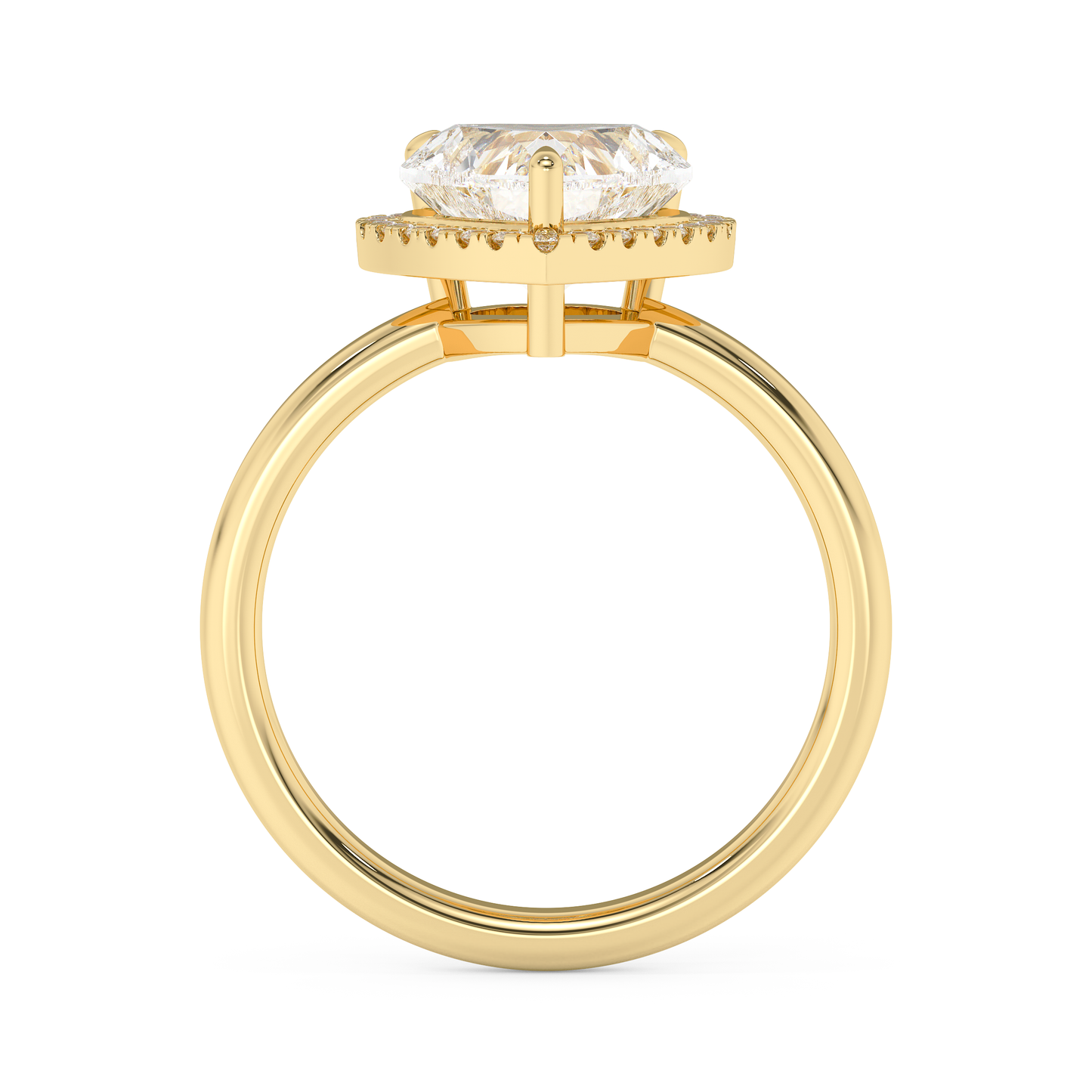 Emerald Solitaire Lab Grown Diamond Engagement Ring