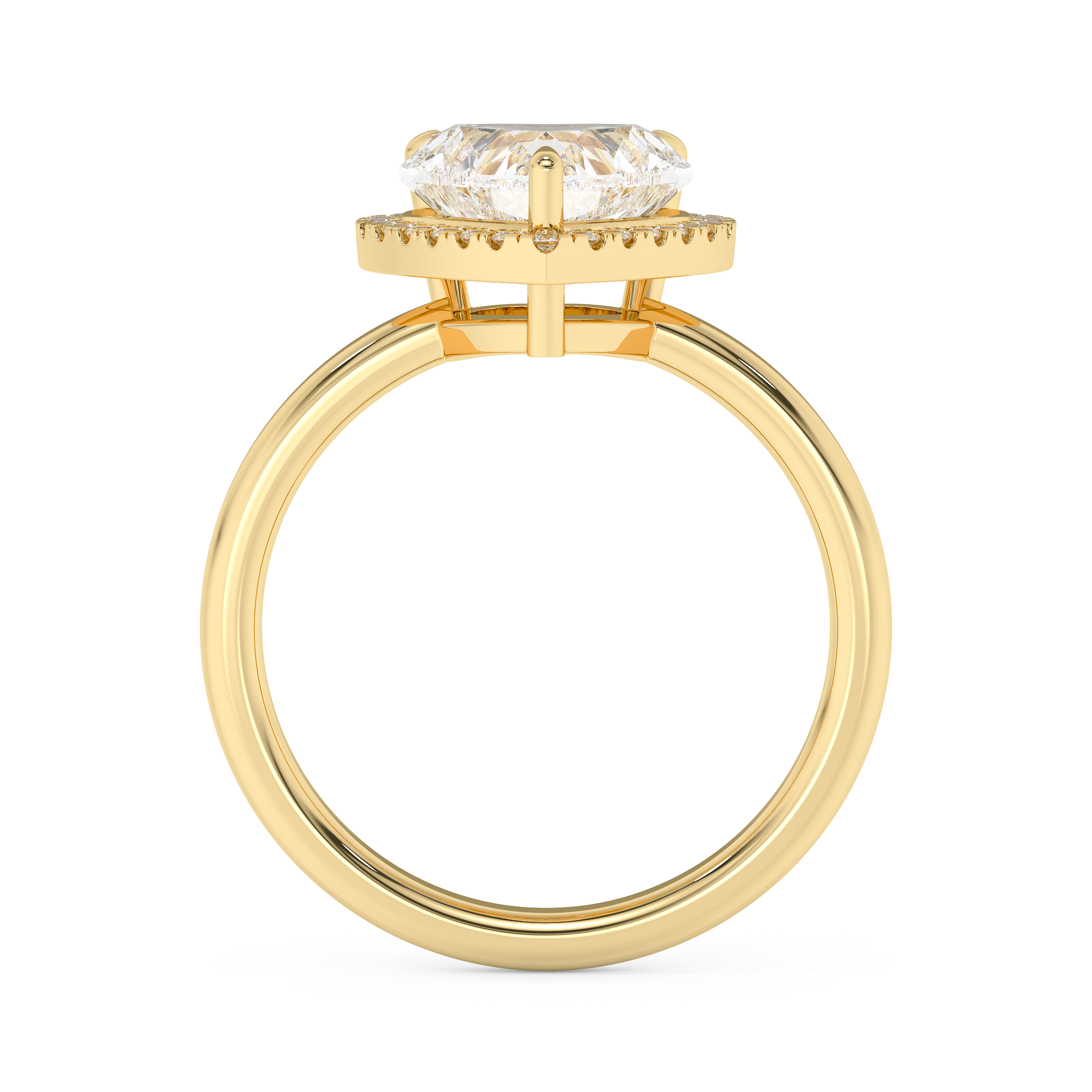 Emerald Solitaire Lab Grown Diamond Engagement Ring