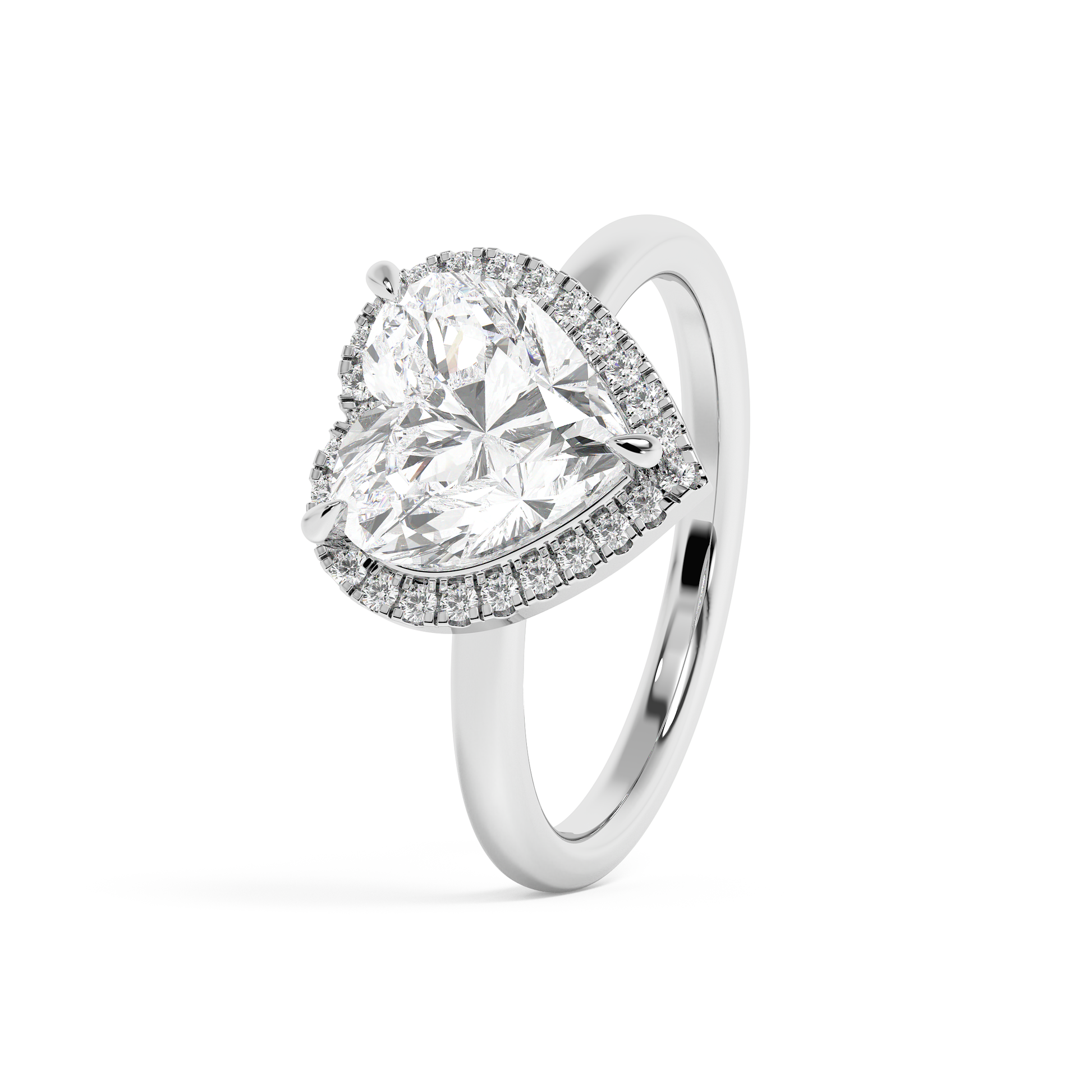 Emerald Solitaire Lab Grown Diamond Engagement Ring