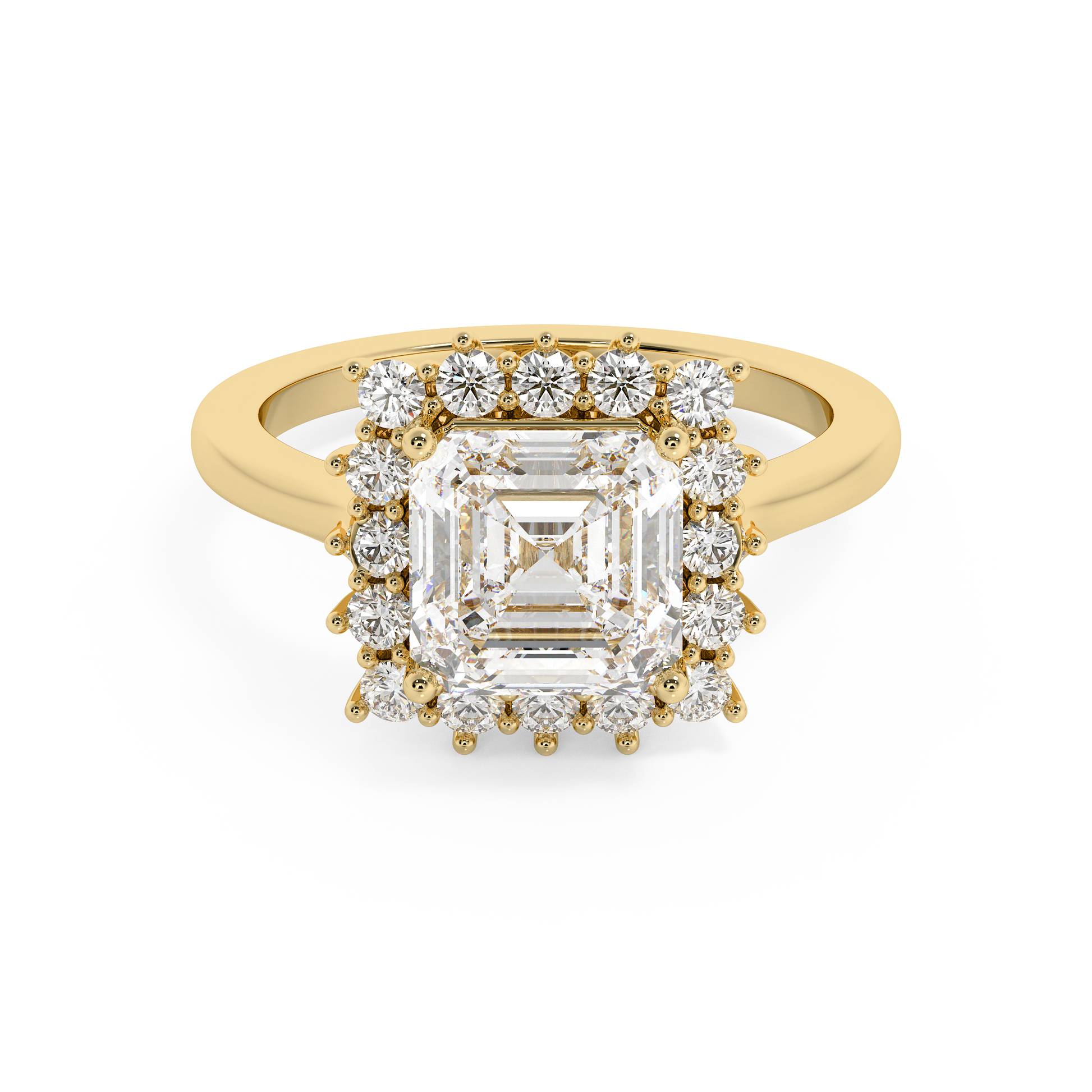 Emerald Solitaire Lab Grown Diamond Engagement Ring
