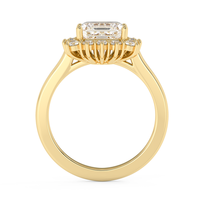 Emerald Solitaire Lab Grown Diamond Engagement Ring