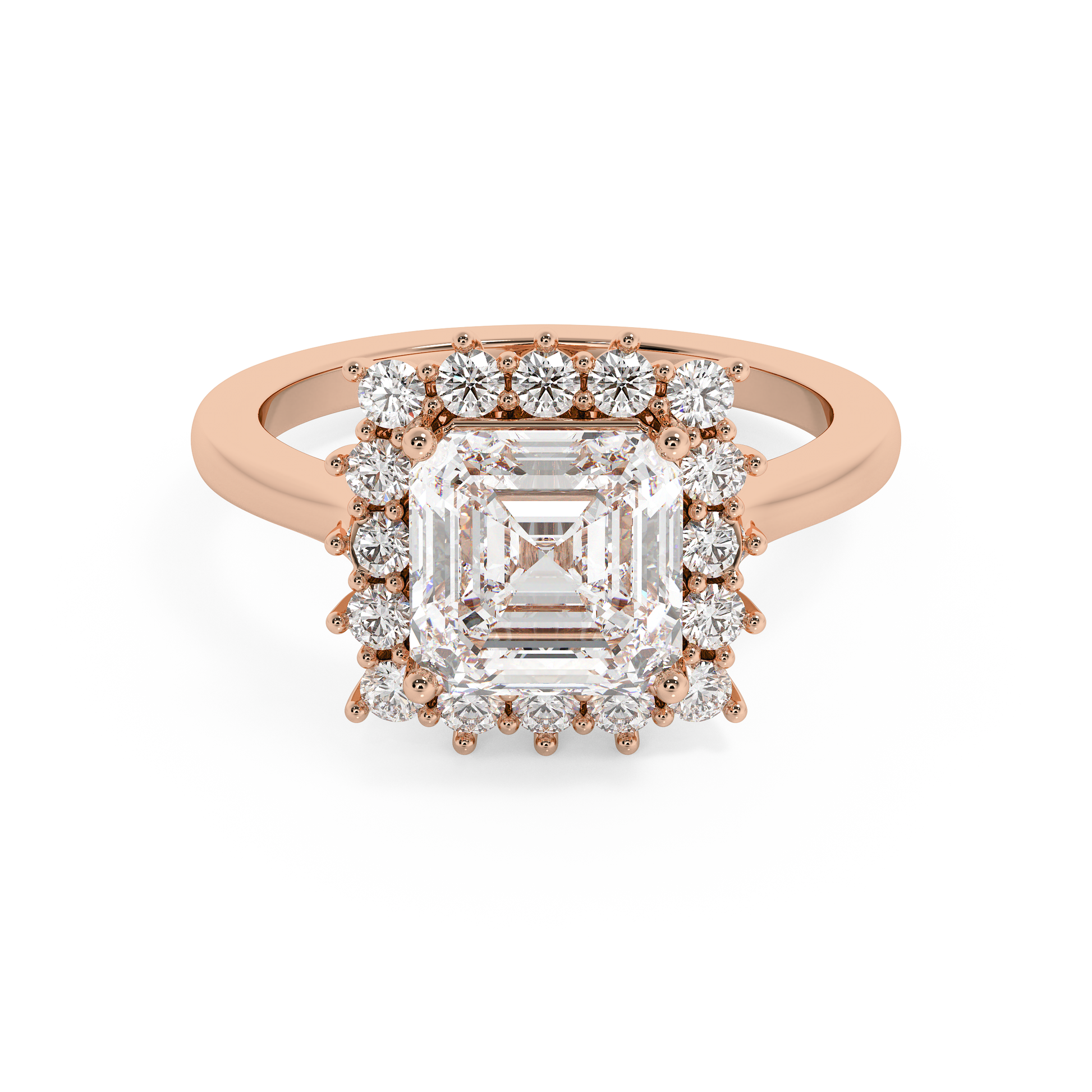 Emerald Solitaire Lab Grown Diamond Engagement Ring