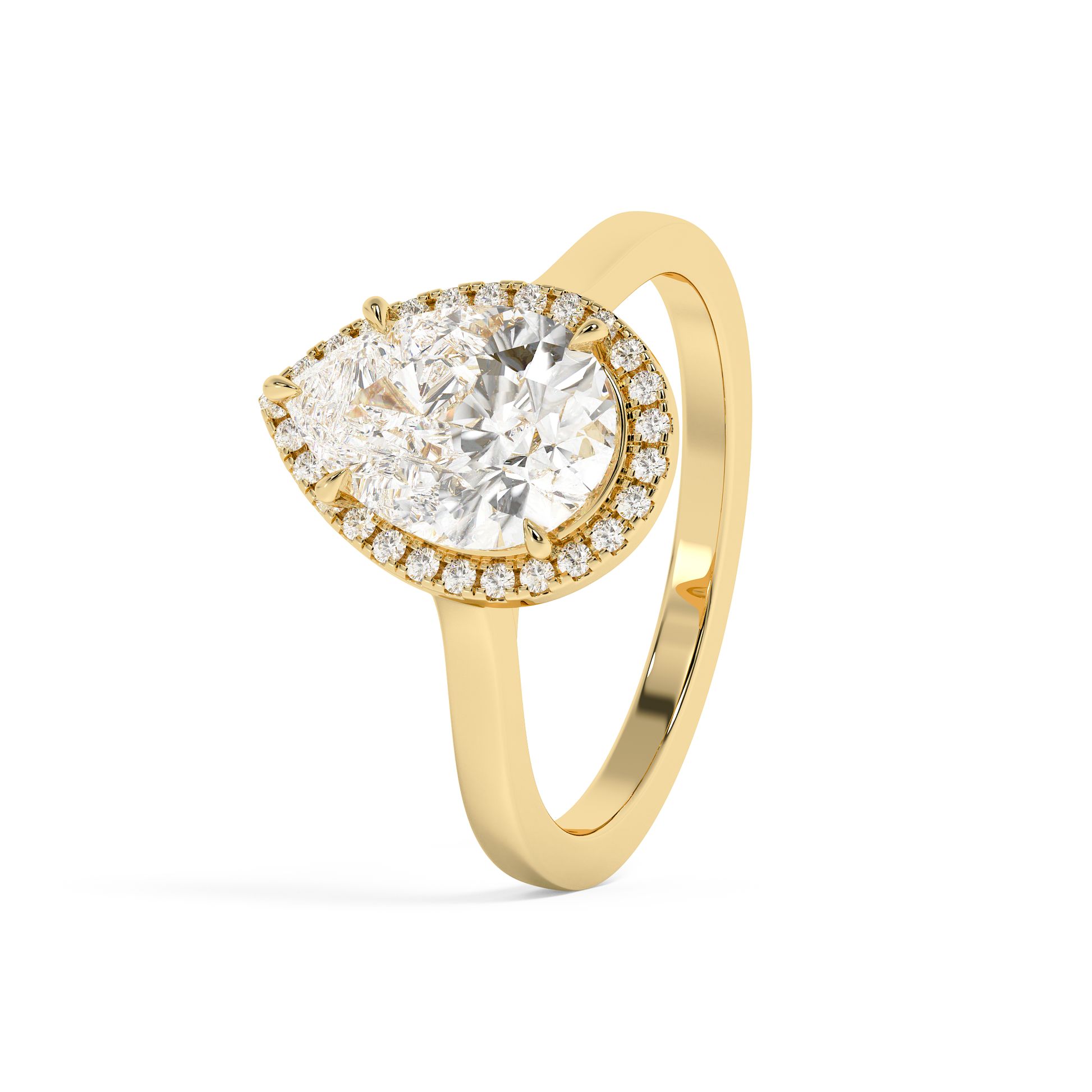 Emerald Solitaire Lab Grown Diamond Engagement Ring