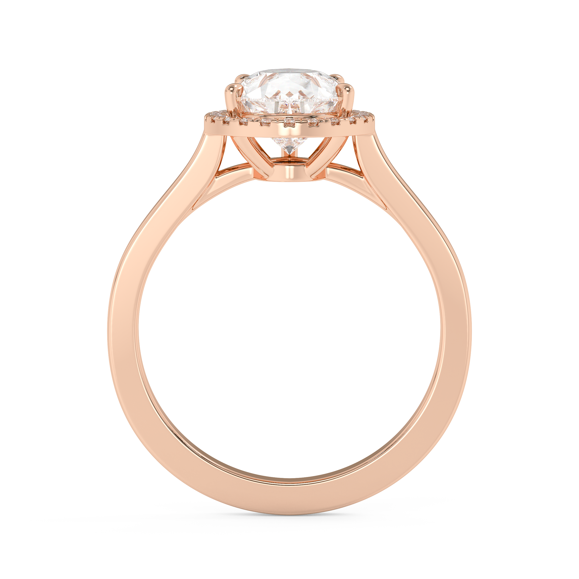 Emerald Solitaire Lab Grown Diamond Engagement Ring