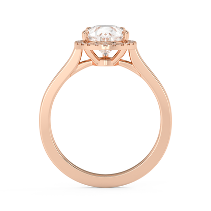 Emerald Solitaire Lab Grown Diamond Engagement Ring