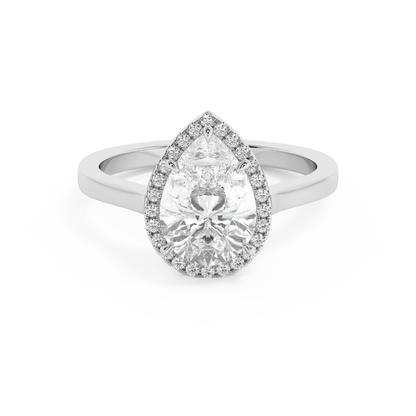 Emerald Solitaire Lab Grown Diamond Engagement Ring