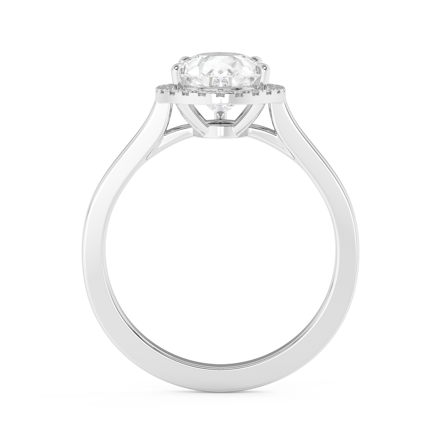 Emerald Solitaire Lab Grown Diamond Engagement Ring
