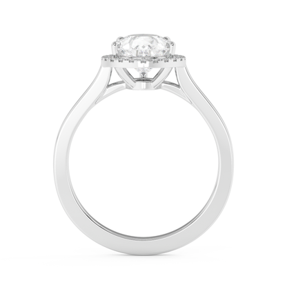 Emerald Solitaire Lab Grown Diamond Engagement Ring