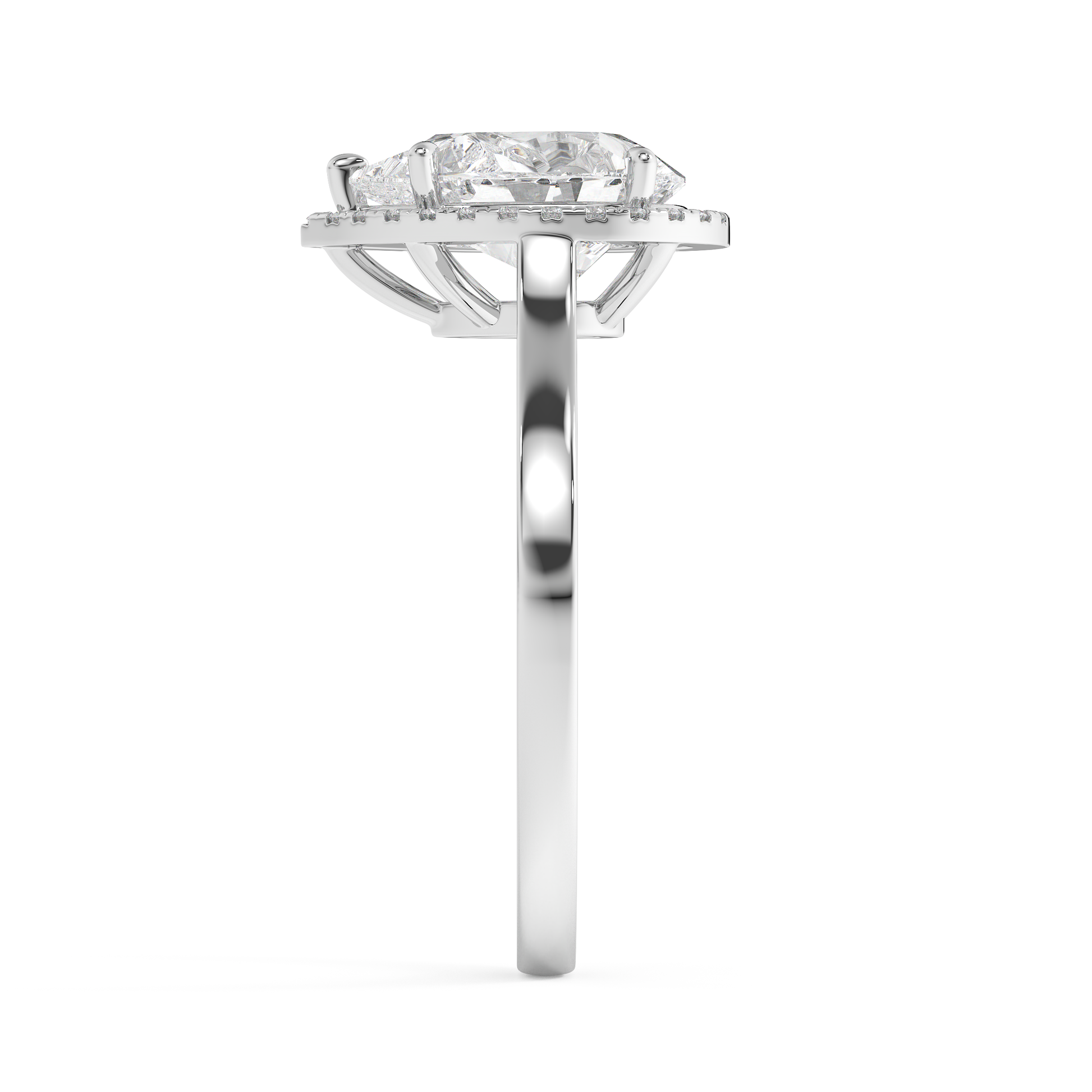 Emerald Solitaire Lab Grown Diamond Engagement Ring