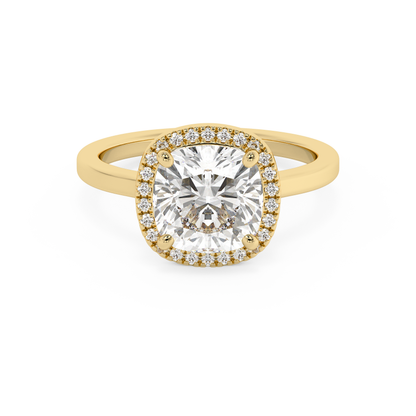 Emerald Solitaire Lab Grown Diamond Engagement Ring