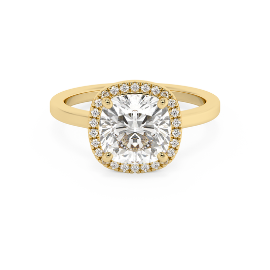 Emerald Solitaire Lab Grown Diamond Engagement Ring