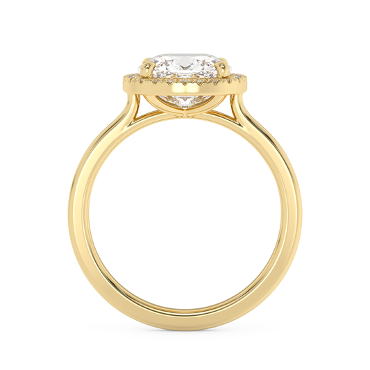 Emerald Solitaire Lab Grown Diamond Engagement Ring