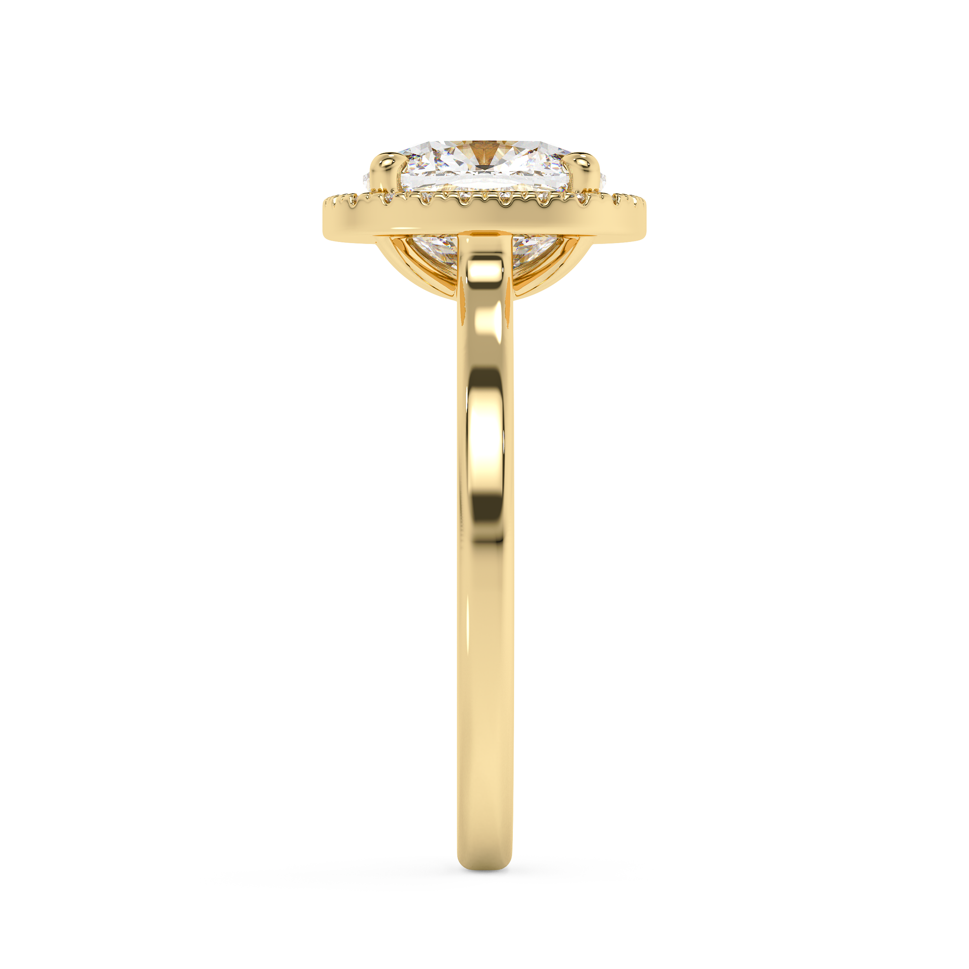 Emerald Solitaire Lab Grown Diamond Engagement Ring