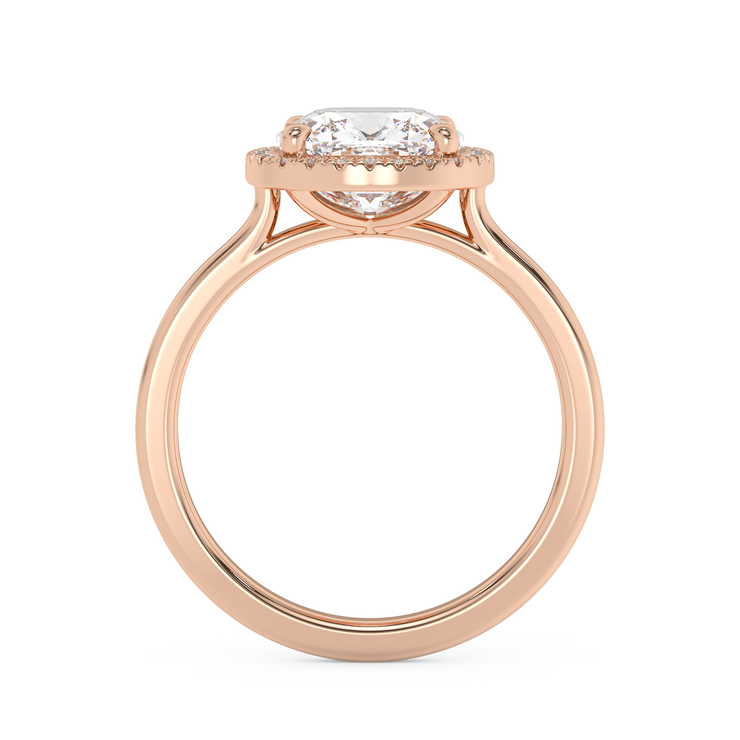 Emerald Solitaire Lab Grown Diamond Engagement Ring