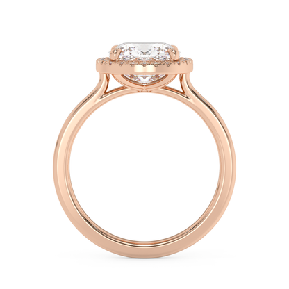 Emerald Solitaire Lab Grown Diamond Engagement Ring