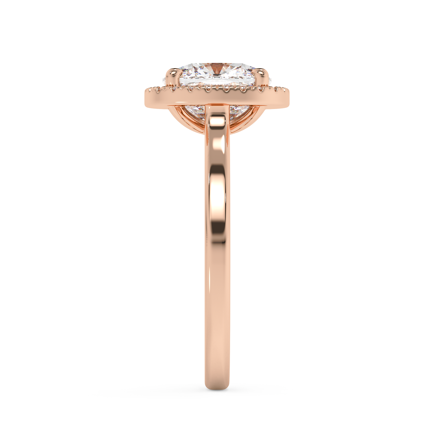 Emerald Solitaire Lab Grown Diamond Engagement Ring