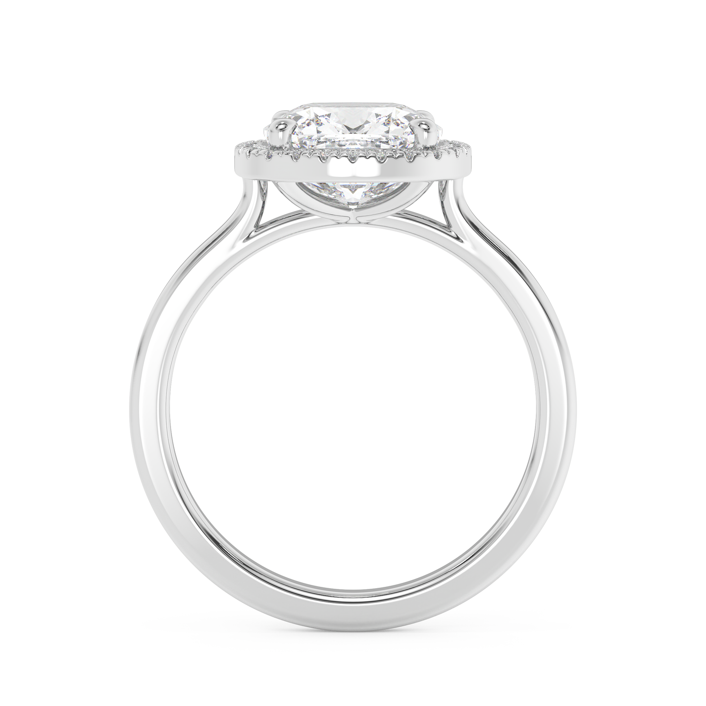 Emerald Solitaire Lab Grown Diamond Engagement Ring