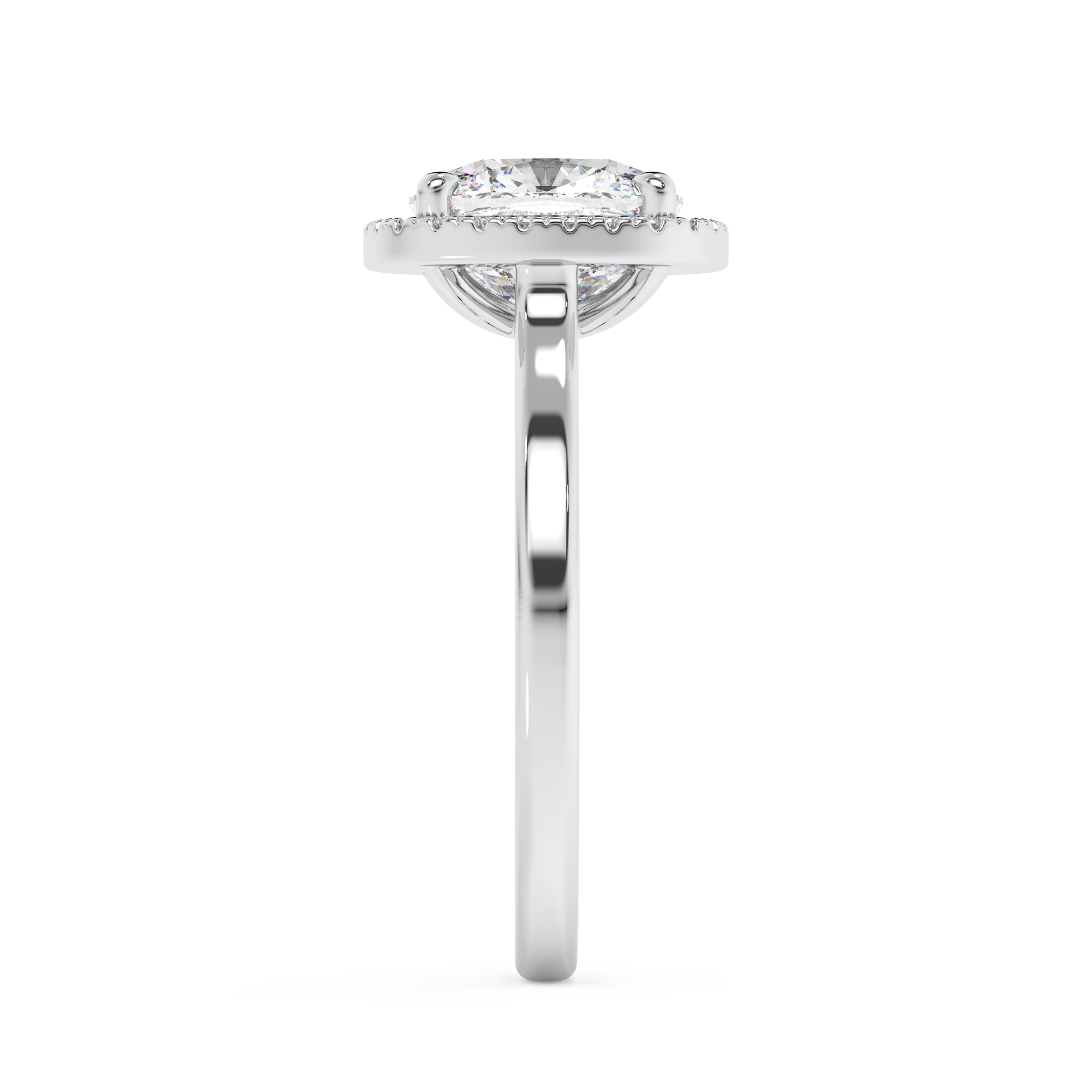 Emerald Solitaire Lab Grown Diamond Engagement Ring