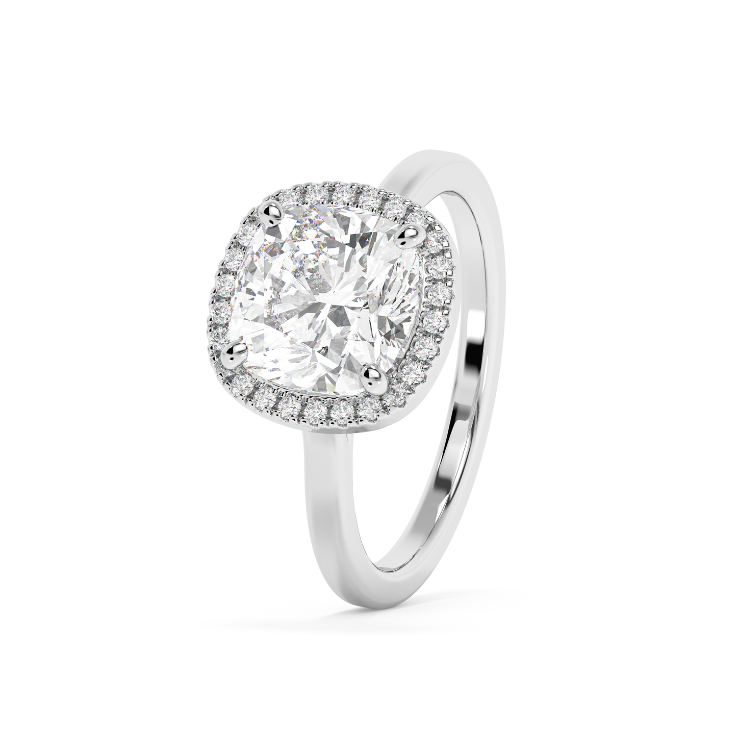 Emerald Solitaire Lab Grown Diamond Engagement Ring
