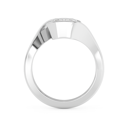Emerald Solitaire Lab Grown Diamond Engagement Ring