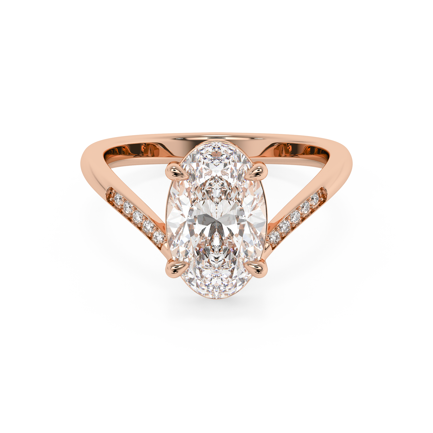 Emerald Solitaire Lab Grown Diamond Engagement Ring