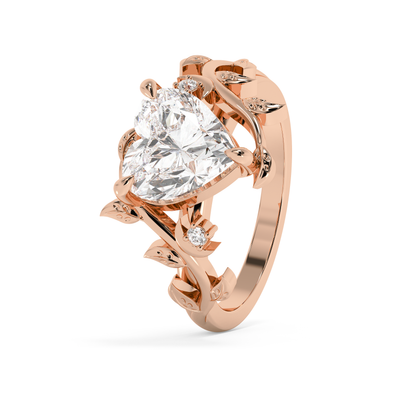 Emerald Solitaire Lab Grown Diamond Engagement Ring