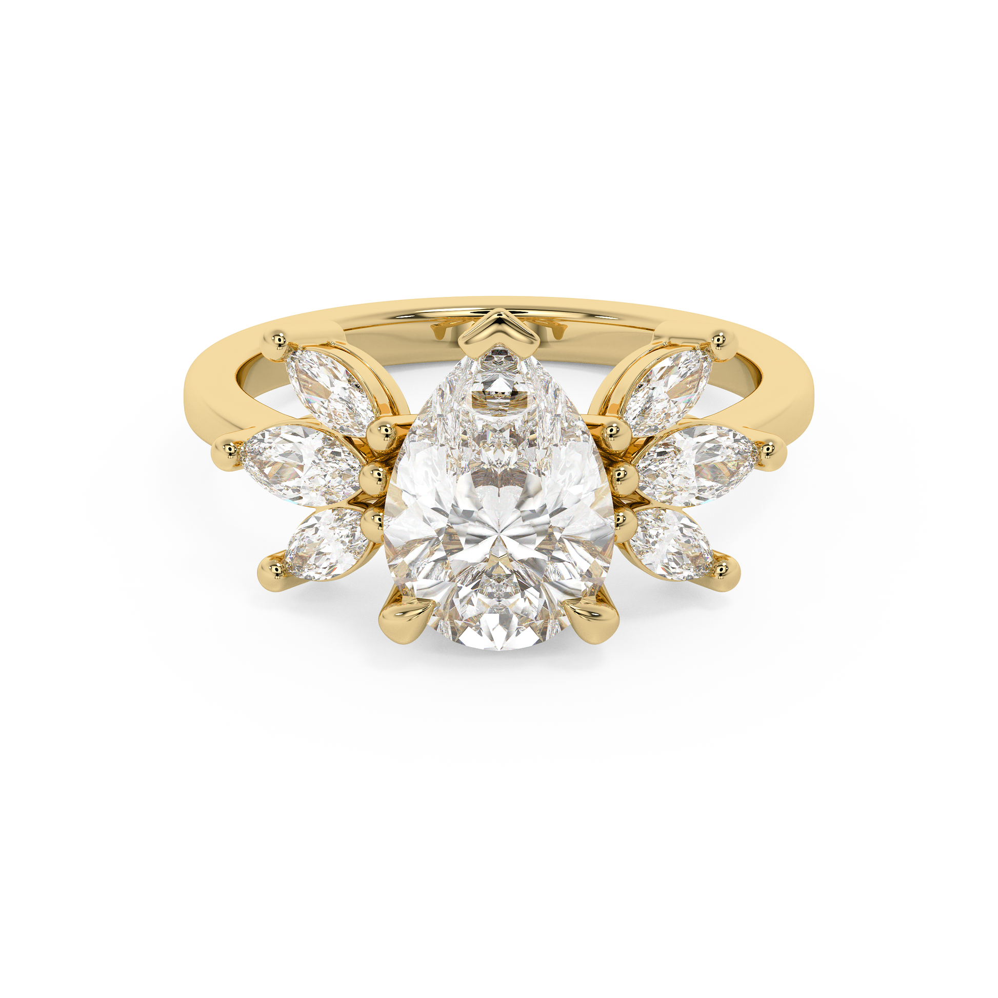 Emerald Solitaire Lab Grown Diamond Engagement Ring