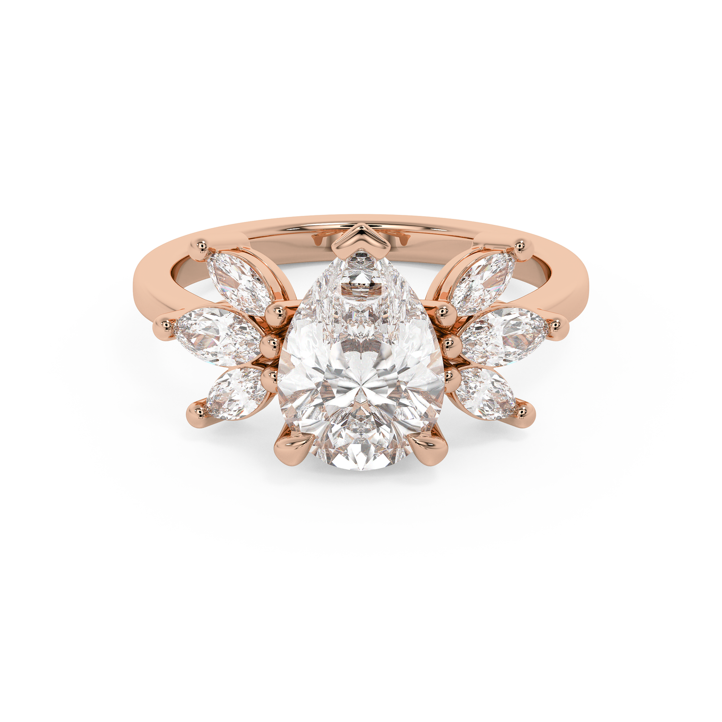 Emerald Solitaire Lab Grown Diamond Engagement Ring