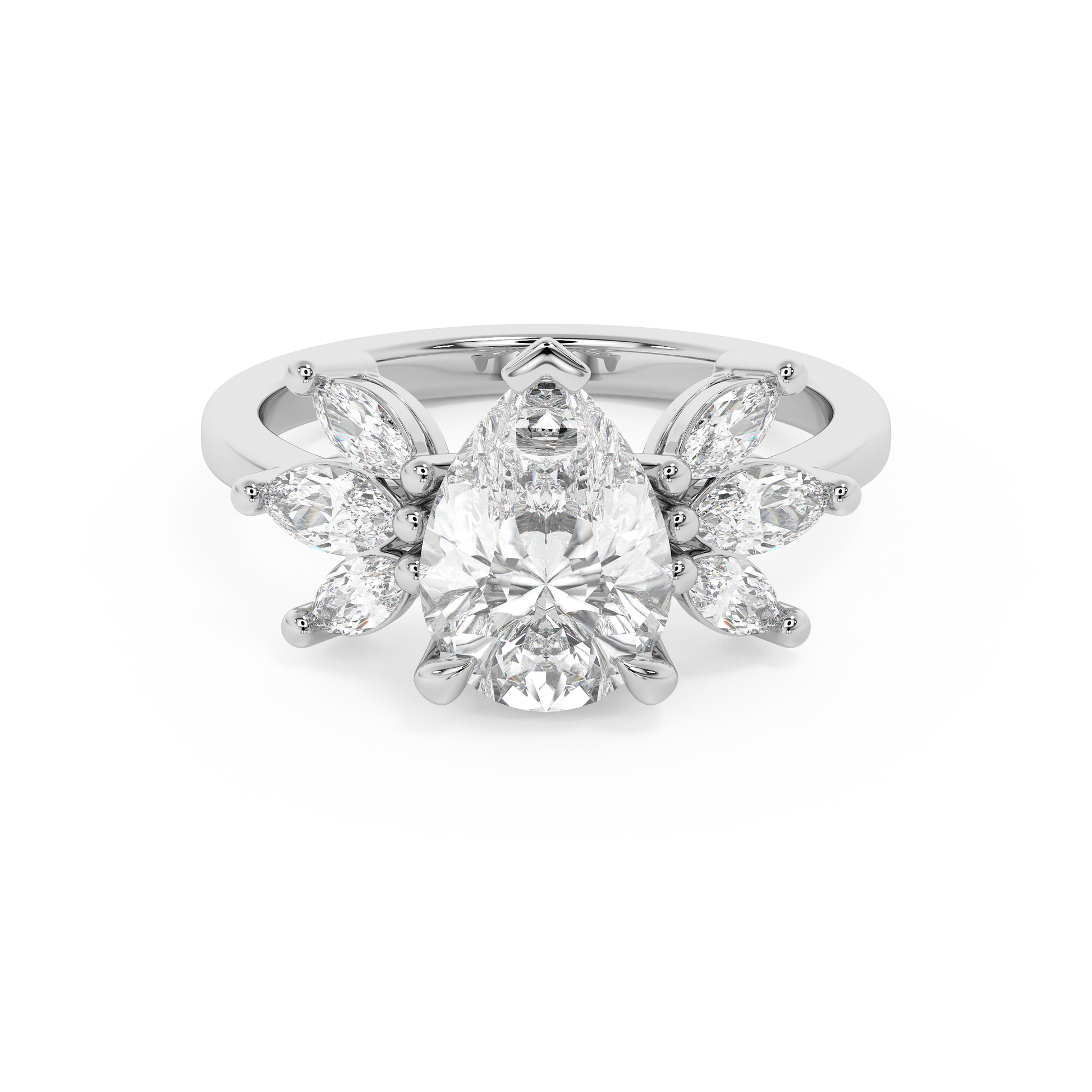 Emerald Solitaire Lab Grown Diamond Engagement Ring