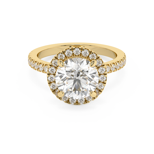 Emerald Solitaire Lab Grown Diamond Engagement Ring