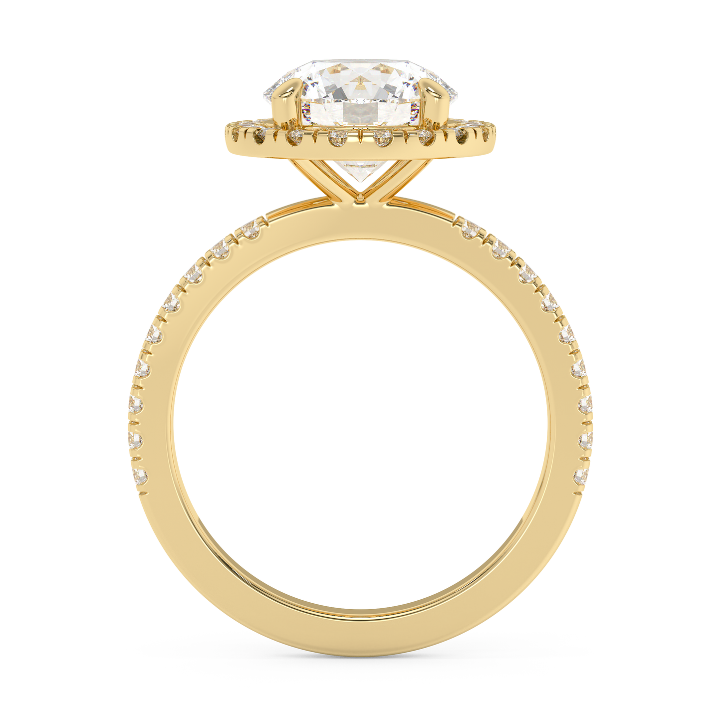 Emerald Solitaire Lab Grown Diamond Engagement Ring