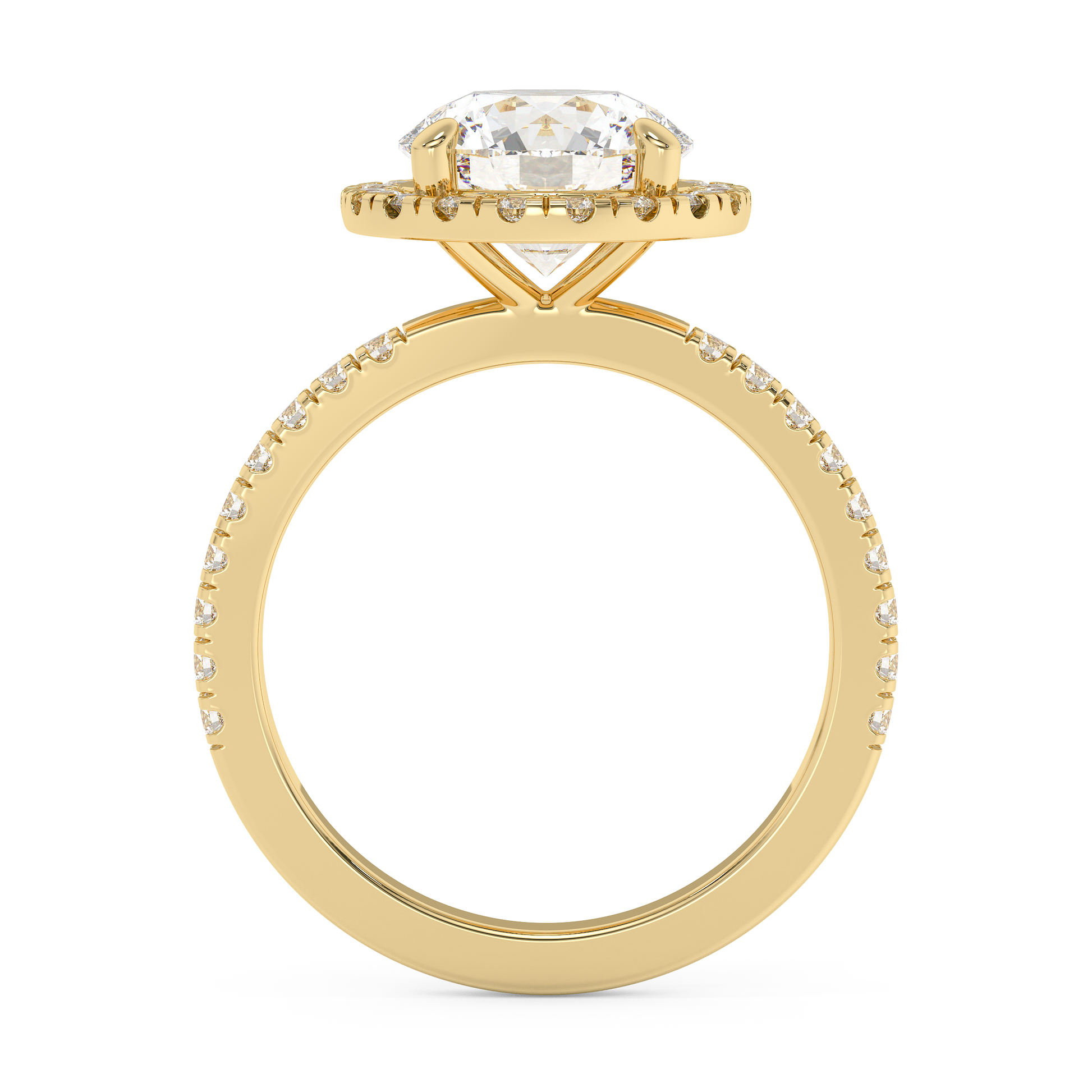 Emerald Solitaire Lab Grown Diamond Engagement Ring