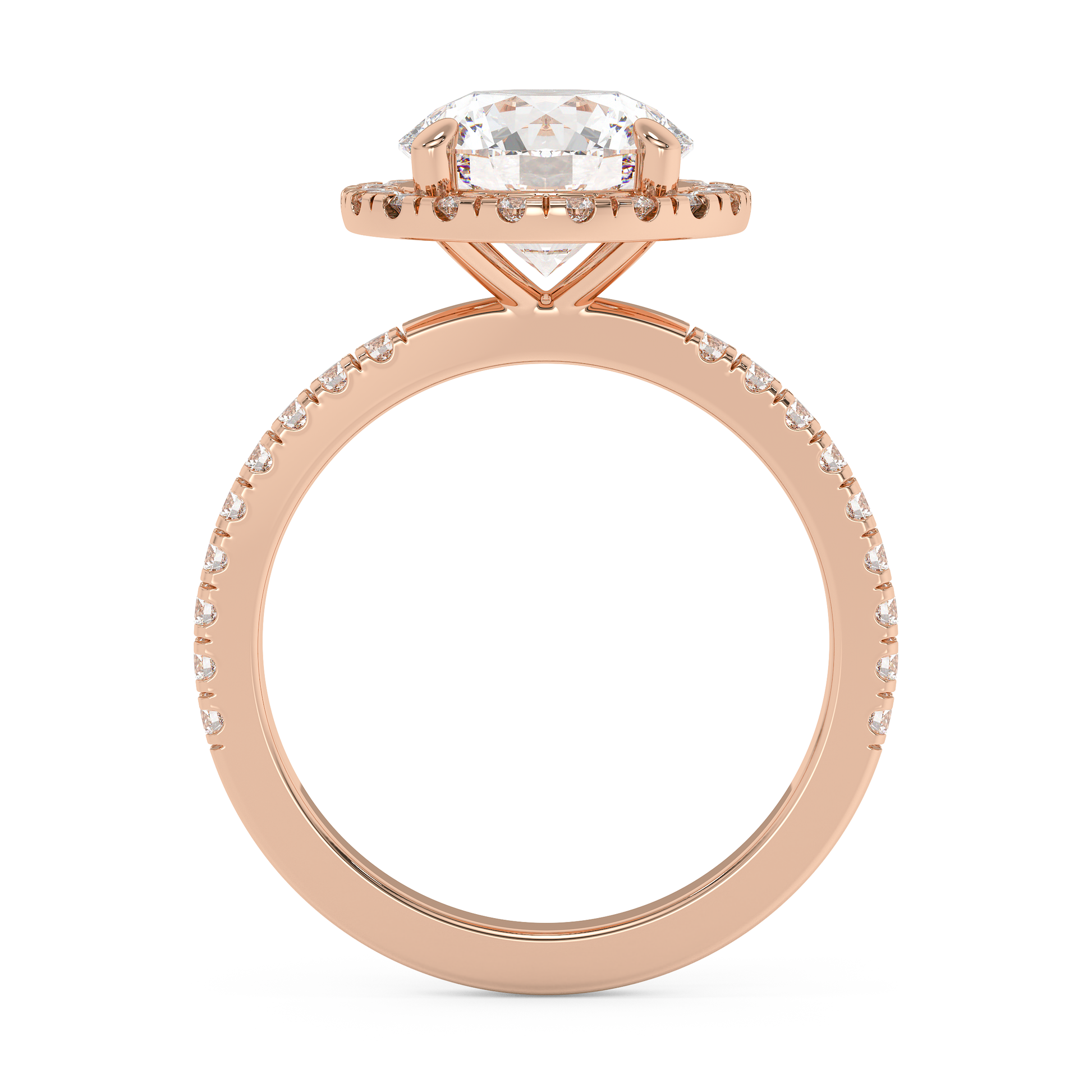 Emerald Solitaire Lab Grown Diamond Engagement Ring